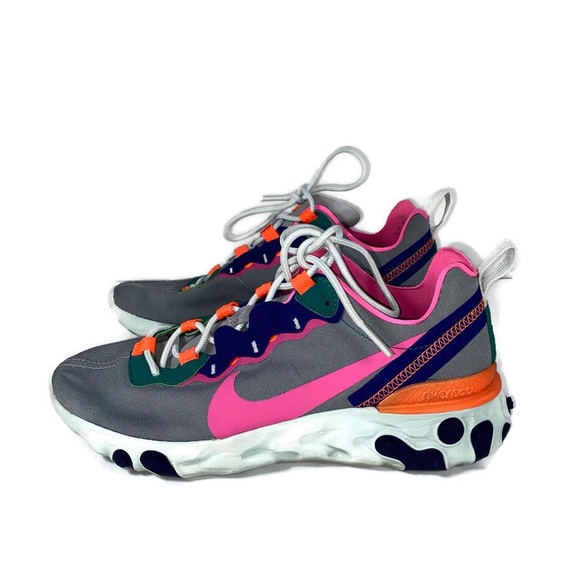 Nike Shoes Womens Nike React Element 55 Wolf Grey Pink Poshmark